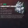 Champion's armor within the inventory.