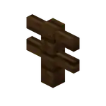 Dark Oak Fence.png: Infobox image for Wooden Fence the block in Minecraft