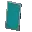 Invicon Cyan Shield.png: Inventory sprite for Cyan Shield in Minecraft as shown in-game with description: Cyan Shield