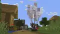 A bunch of leashed ghastlings carrying a cow