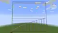 Testing of bounce heights. X axis is the start height in half blocks. Y axis is the return height in half blocks. Red line at the top is maximum possible bounce height in half blocks.