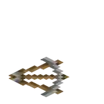 Rail (SW).png: Infobox image for Rail the block in Minecraft