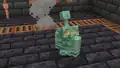 An oxidized copper golem.