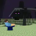 Swivel chair Steve faces the ender dragon.