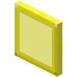 Hardened Yellow Stained Glass Pane.png: Infobox image for Hardened Stained Glass Pane the block in Minecraft