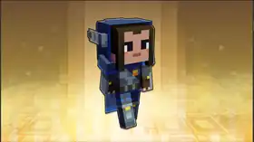 Gilded Iron Ranger Screenshot MCL.png: Infobox image for Gilded Iron Ranger the legends skin in Minecraft