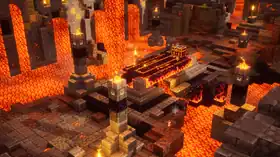 MCD Lava Cave 9.png: Infobox image for Lava Cave the dungeons mission in Minecraft