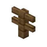 Spruce Fence.png: Infobox image for Wooden Fence the block in Minecraft