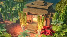 MCD Bamboo Cabin (Entrance 1).png: Infobox image for Bamboo Cabin the dungeons mission in Minecraft