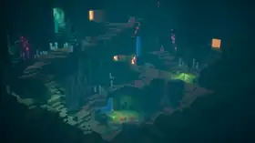 MCD Inside Tree Middle 1.png: Infobox image for The Web the dungeons mission in Minecraft