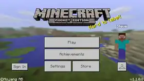 Pocket Edition 1.1.0.8.png: Infobox image for alpha 1.1.0.8 the version in Minecraft