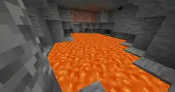 LavaLake.png: Infobox image for Lava lake the structure in Minecraft