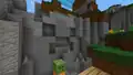 A creeper carved into a cliff.