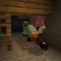 Efe fleeing from a creeper.