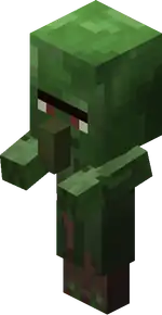 Baby Zombie Nitwit.png: Infobox image for Zombie Villager (old) the entity in Minecraft