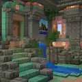 A fourth build, featuring intricate pillars and a painting.