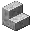 Invicon Polished Diorite Stairs.png: Inventory sprite for Polished Diorite Stairs in Minecraft as shown in-game linking to Polished Diorite Stairs with description: Polished Diorite Stairs