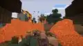 A village ravaged by lava.