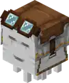 Happy ghast harnessed leashed nonmoving