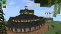Close up view of the Central Visiting Center in Minecraft National Park.