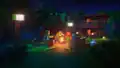 Players around a campfire.