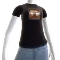 The "Minecraft Herobrine T-shirt" avatar item (female).