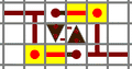 MCRedstoneSim diagram of a two-way repeater.