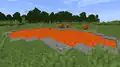 A lava lake in plains biome.