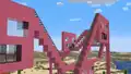 A rollercoaster shaped like Mobbo.