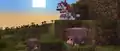 Two armadillos and an armored wolf on a hill.