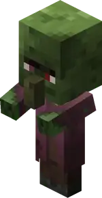 Baby Zombie Priest.png: Infobox image for Zombie Villager (old) the entity in Minecraft