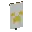 Invicon Yellow Creeper Charge Banner.png: Inventory sprite for Yellow Creeper Charge Banner in Minecraft as shown in-game linking to Banner with description: Banner Yellow Creeper Charge