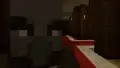 Close-up of an illager inside a woodland mansion.