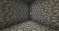 A room mainly made of cobblestone.