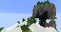 A jungle biome in the AMPLIFIED world type, with an old growth taiga in the background.
