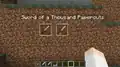 An image tweeted by Dinnerbone showing how hovering over an item frame containing a renamed item shows a name tag.