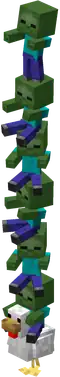 Chicken Jockey Tower.png: Infobox image for Chicken Jockey Tower the dungeons entity in Minecraft