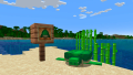 Turtle near its spawn egg.