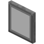Hardened Gray Stained Glass Pane.png: Infobox image for Hardened Stained Glass Pane the block in Minecraft