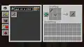 "The recipe UI showing how to craft a warped fungus on a stick."