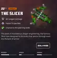 The slicer within the inventory.