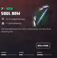 A soul bow within the inventory.