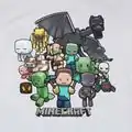 Official T-shirt artwork "Party" featuring Steve and mobs. Made by JINX.