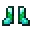 Invicon Emerald Trim Diamond Boots.png: Inventory sprite for Emerald Trim Diamond Boots in Minecraft as shown in-game linking to Emerald Trim Diamond Boots with description: Diamond Boots Upgrade:  Armor Trim  Emerald Material When on Feet: +3 Armor +2 Armor Toughness
