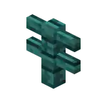 Warped Fence.png: Infobox image for Wooden Fence the block in Minecraft