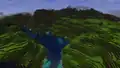 A plains biome in hilly terrain.