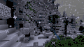 The transition between snowfall and rainfall in Bedrock Edition.