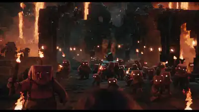 AMCM Piglins in the Nether.png: Infobox image for Nether the location in Minecraft