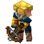 Zombified Armored Piglin Hunter2.png: Infobox image for Zombified Piglin Hunter the dungeons entity in Minecraft