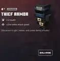 Thief armor within the inventory.
